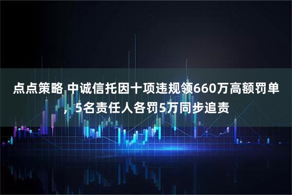 点点策略 中诚信托因十项违规领660万高额罚单，5名责任人各罚5万同步追责