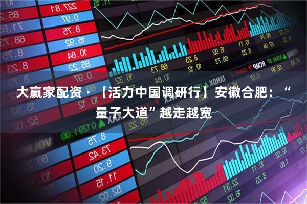 大赢家配资 · 【活力中国调研行】安徽合肥：“量子大道”越走越宽